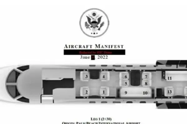 گاف عجیب امنیتی ترامپ | فاش شدن نقشه طبقه‌بندی‌شده در هواپیما