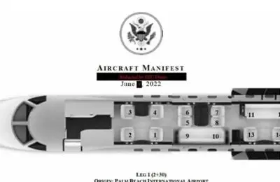 گاف عجیب امنیتی ترامپ | فاش شدن نقشه طبقه‌بندی‌شده در هواپیما