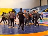 چاقو کشی در مسابقات کشتی مازندران