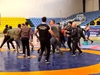 چاقو کشی در مسابقات کشتی مازندران