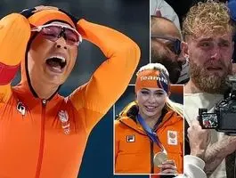 اشک‌های جیک پاول در واکنش به مدال طلای دوست‌دخترش در مسابقات المپیک